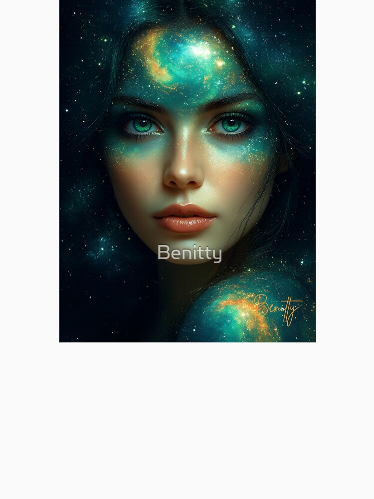Empowered Women, Infinite Universes – Cosmic Feminine Strength Art by Benitty