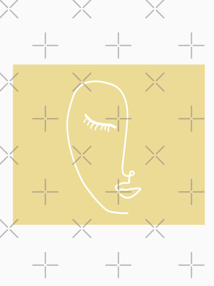half face / one line minimalist illustration by LLCRG