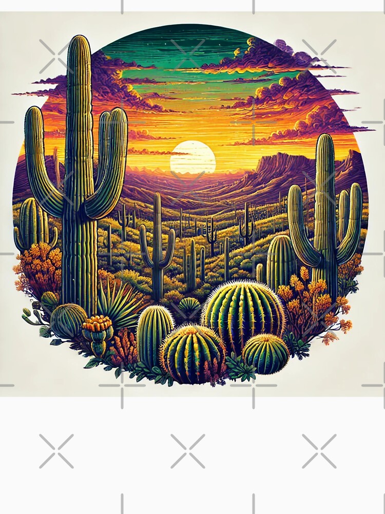 Desert Sunset - Cactus Paradise by Meta2Physical