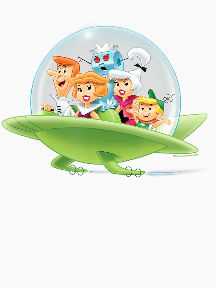 Cartoon Movie in Family Car Vintage Futuristic Flying by ArtSnapper