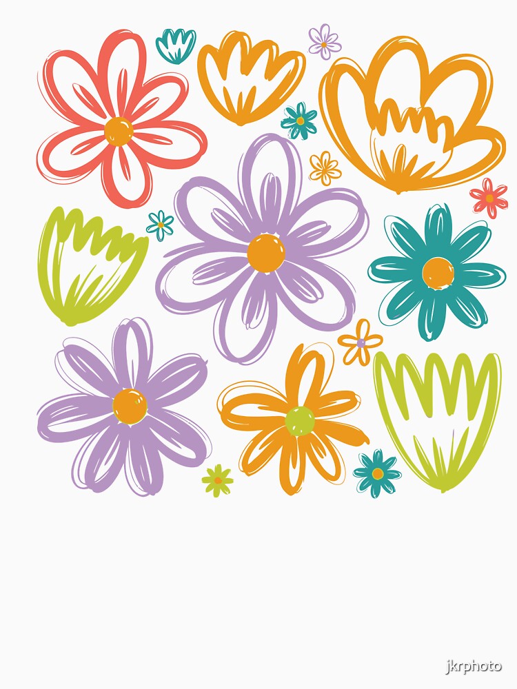 doodle Floral Pattern by jkrphoto