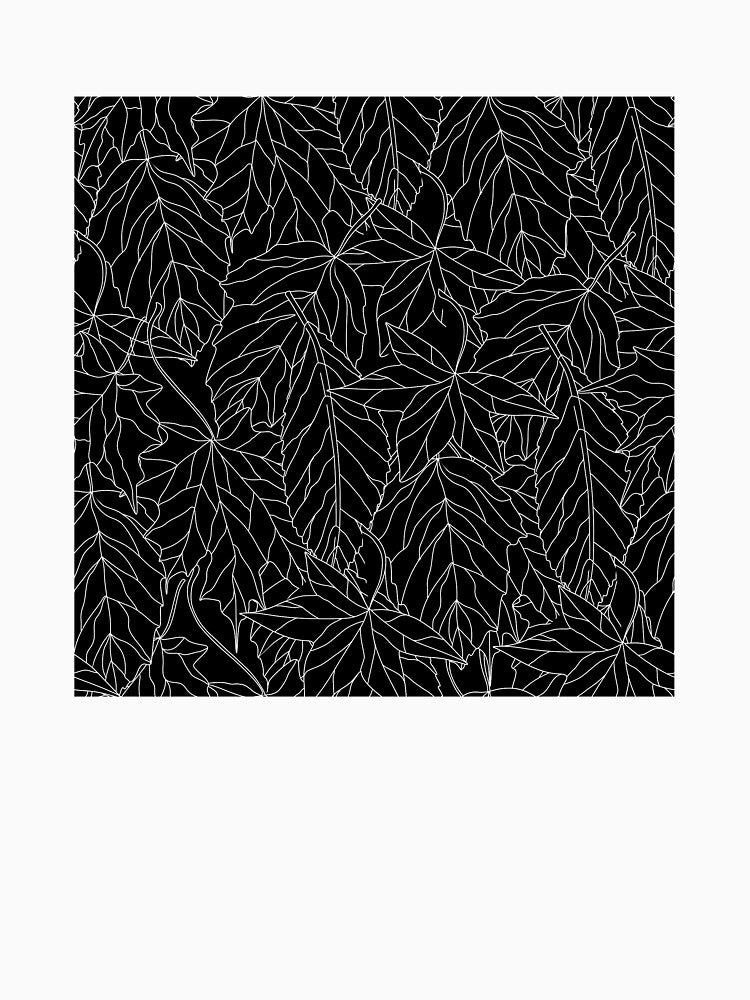 Dark Leaf Pattern Minimalist by snoograpes