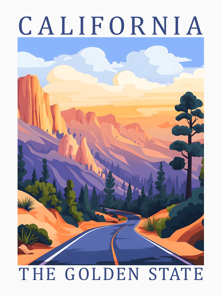 5 California Travel Poster by Lucy Goosy Art