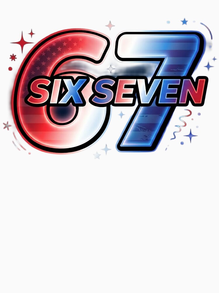 67 SIX SEVEN – Retro USA Gradient Typography T‑Shirt by ShirtsUp-Lane