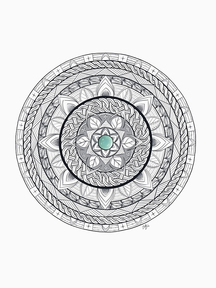 Mandala with Blue Gem by Woven Lexicon