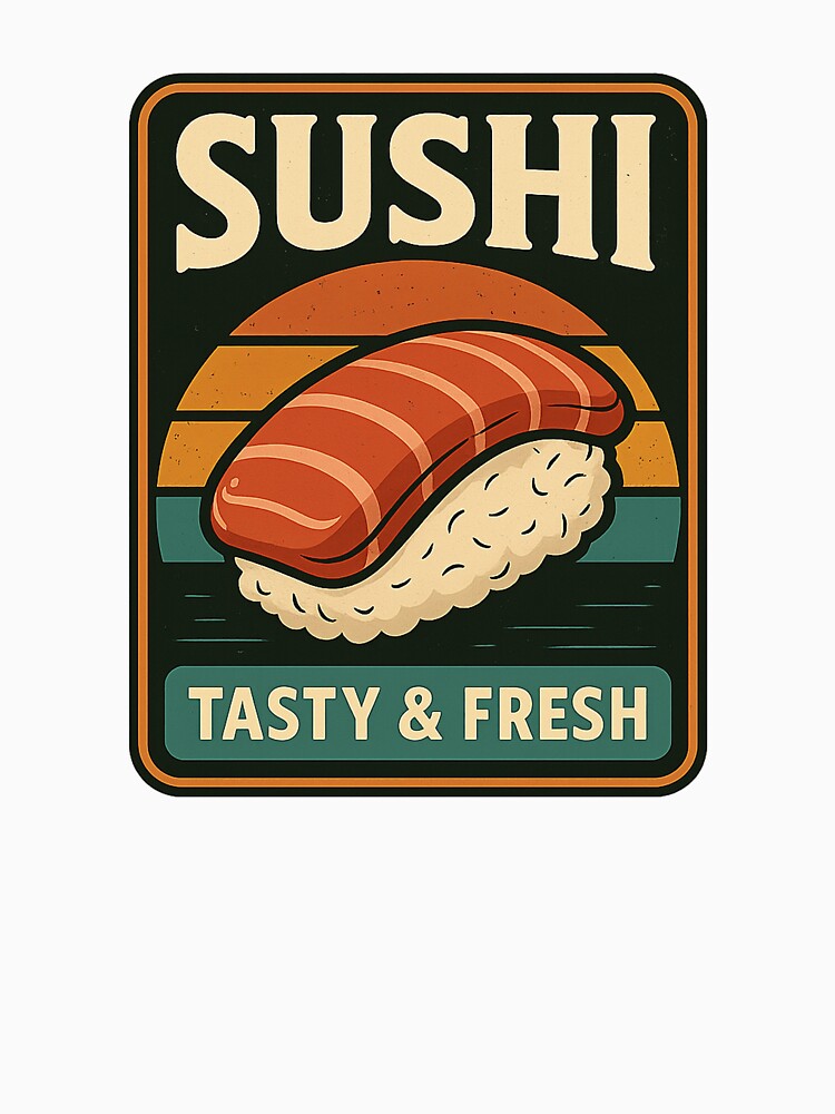 "Sushi – Tasty & Fresh Retro Japanese Food Art" by TsukuyomiJapan