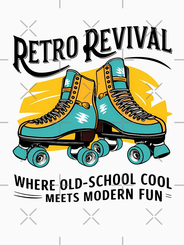 RETRO ROLLER SKATES: A Blast from the Past in Vibrant Yellow & Blue by SplashTastic