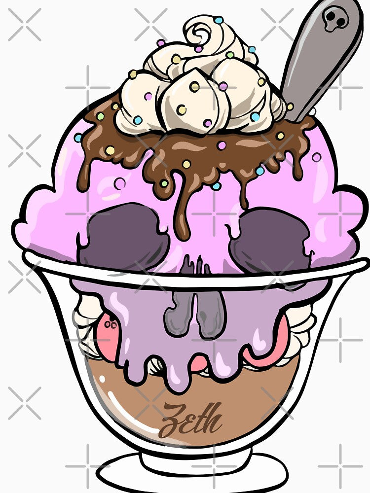 Cute skull icecream by ZethTheReaper19