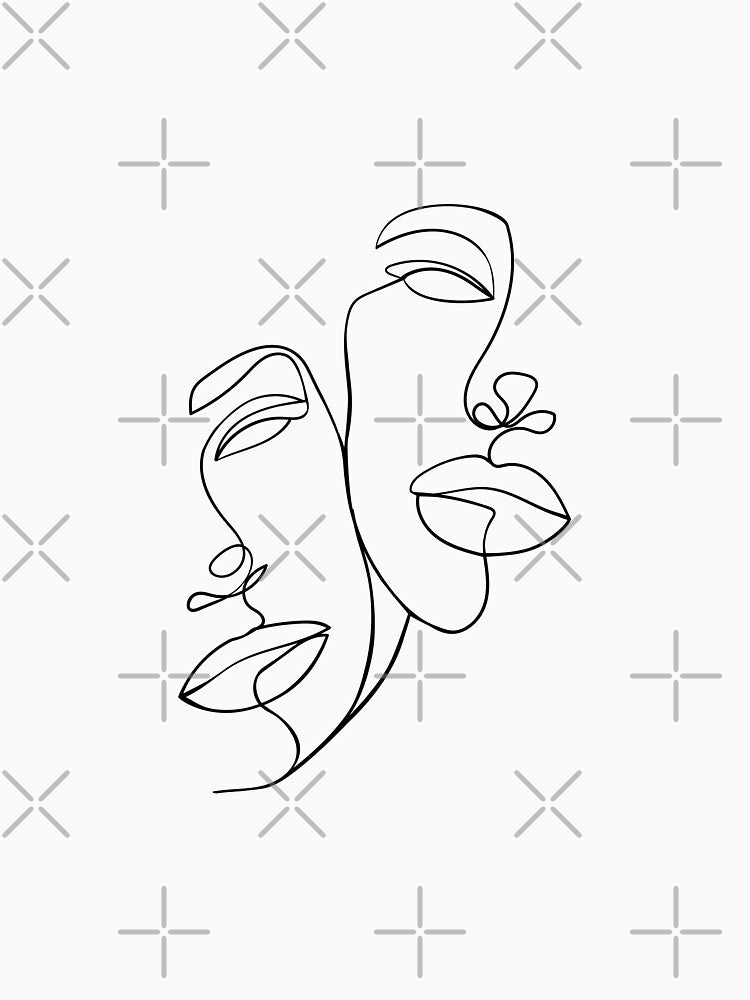 Woman faces, Line Art. by Ireneart369