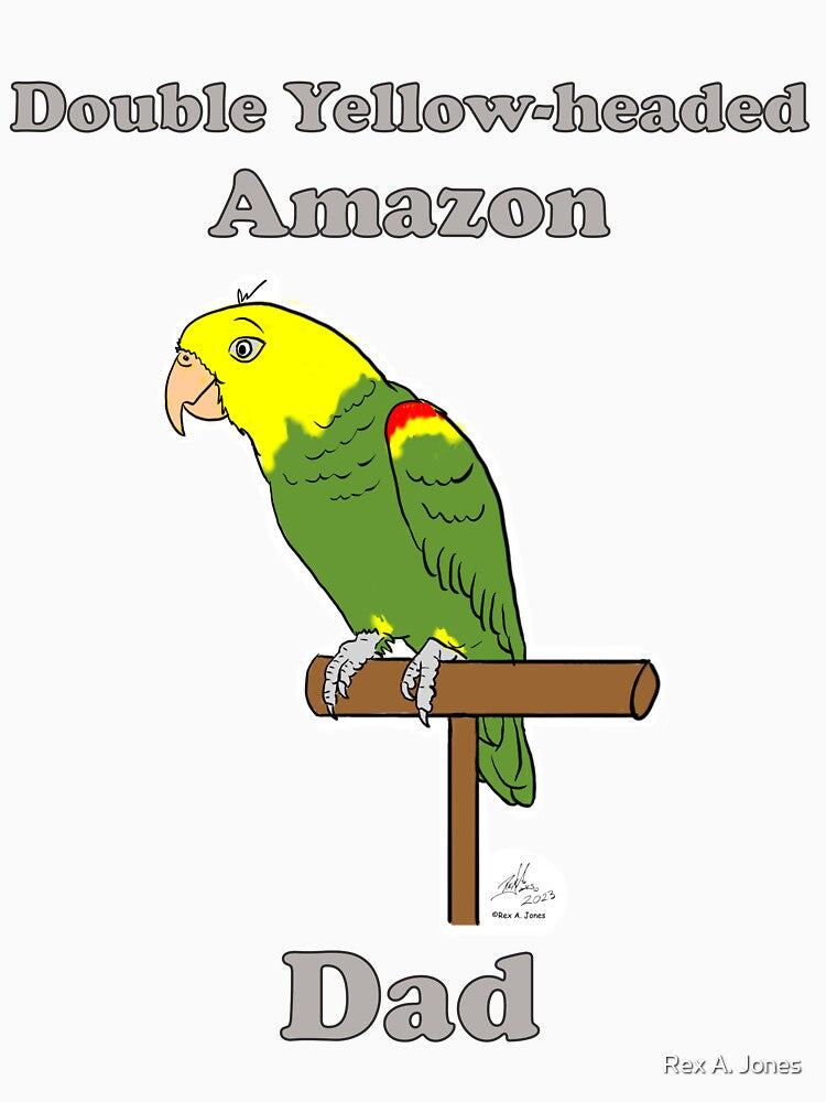 Double Yellow-headed Amazon Dad - Oscar Jones by Laughing Parrot Studio