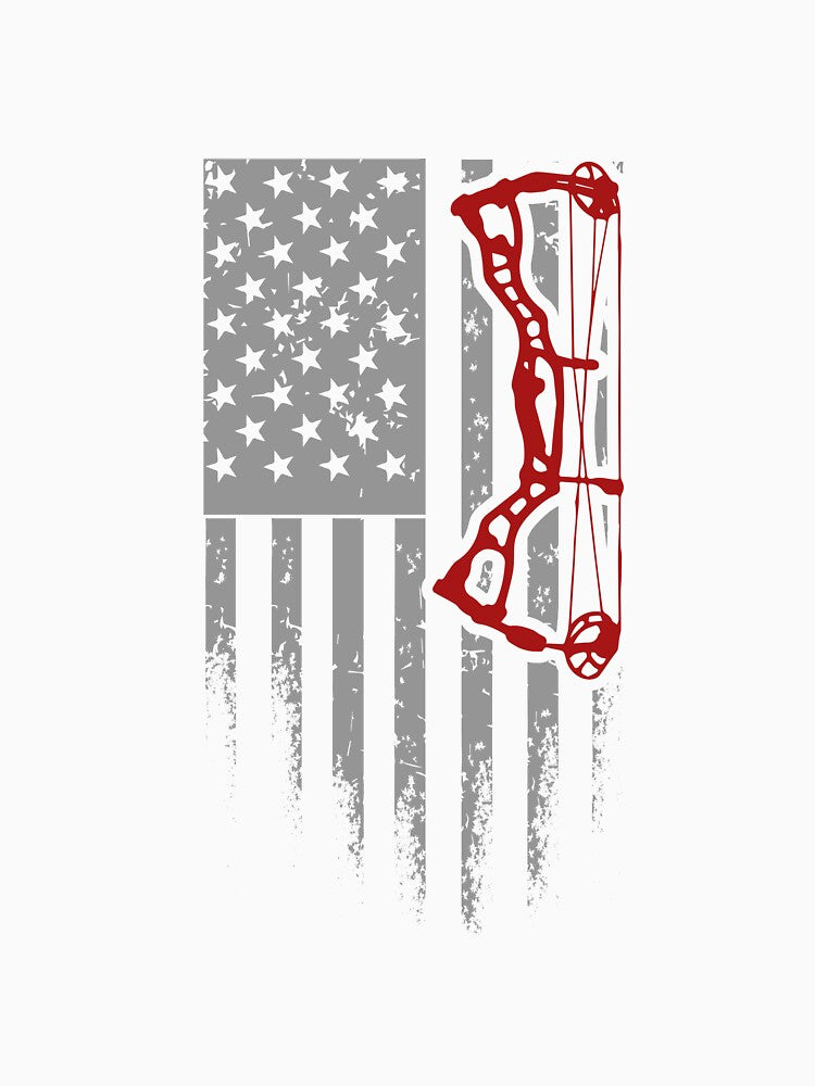 U.S. Flag with Archery Bow by TruLuv