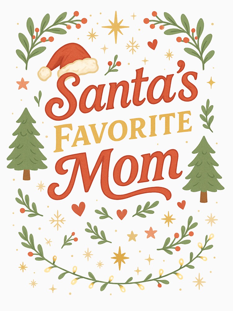 Santa’s Favorite Mom – Festive Christmas Design by Meandmyshop