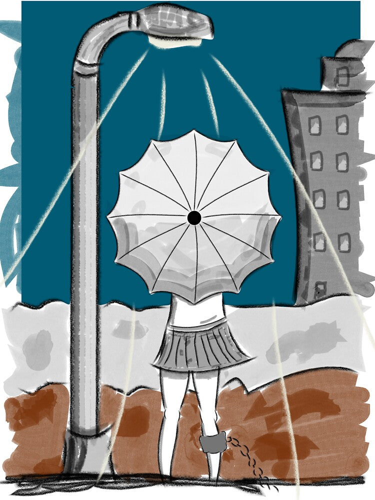 Umbrella Anime Girl by EntwistleArt