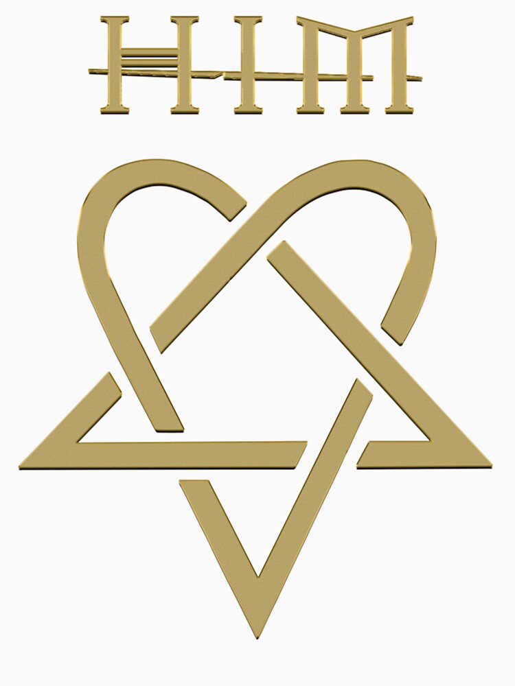 Him Band Heartagram Gold  Him Band long Heartagram Tee Him by OnTheRunFinds