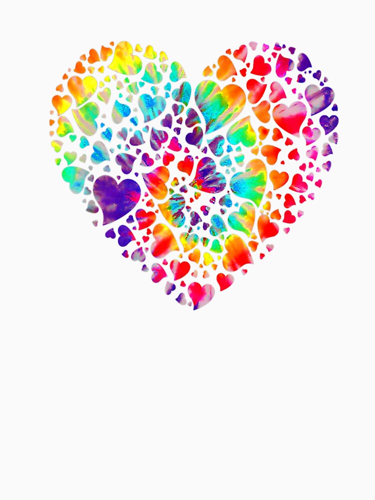 COLORFUL TYE DYE DIE TIE HEART VALENTINE DAY by sobriowslen