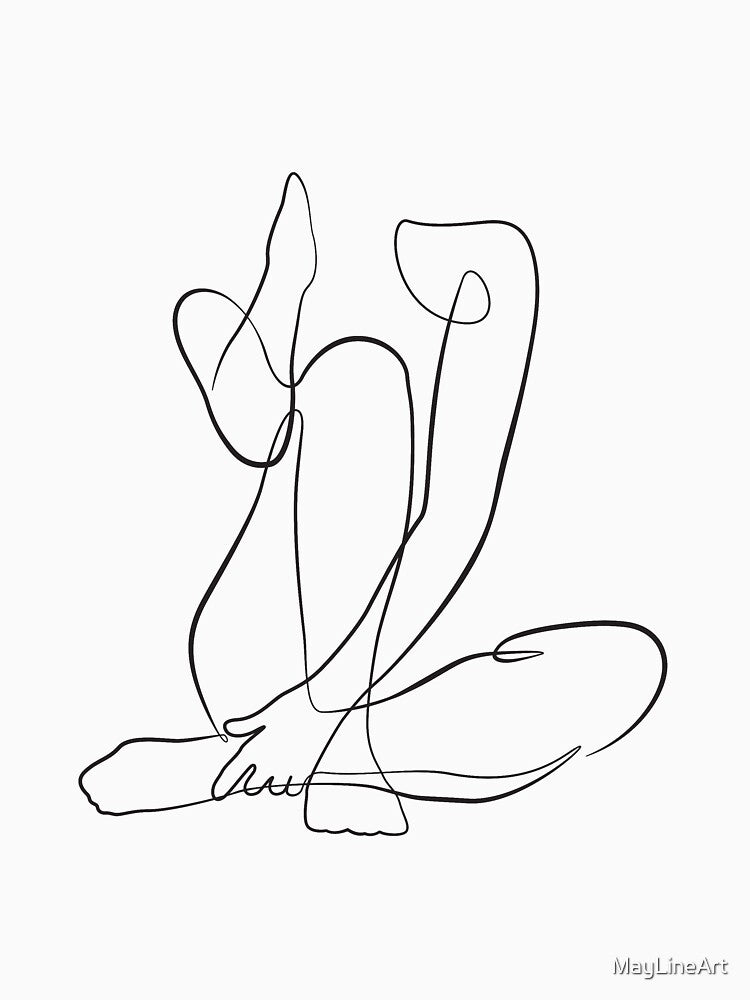 Female Figure Line Art by MayLineArt