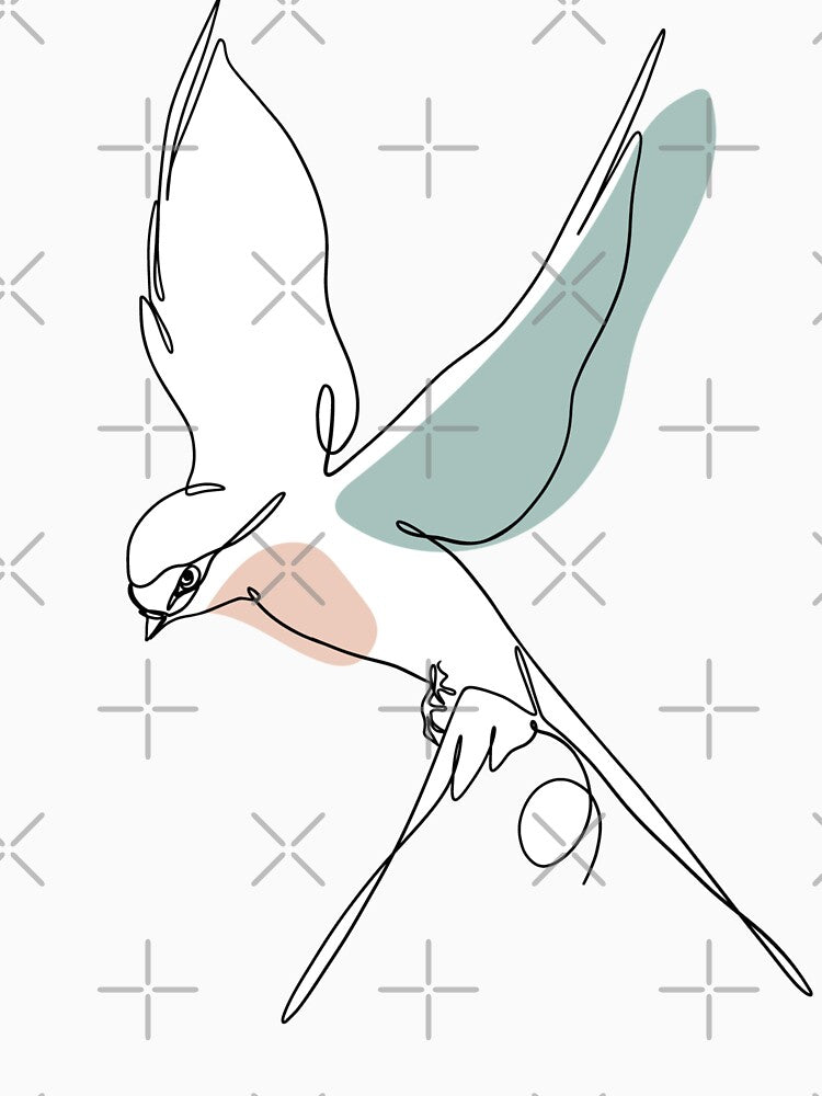 Bird Flying Line Art by JustBeCoooool