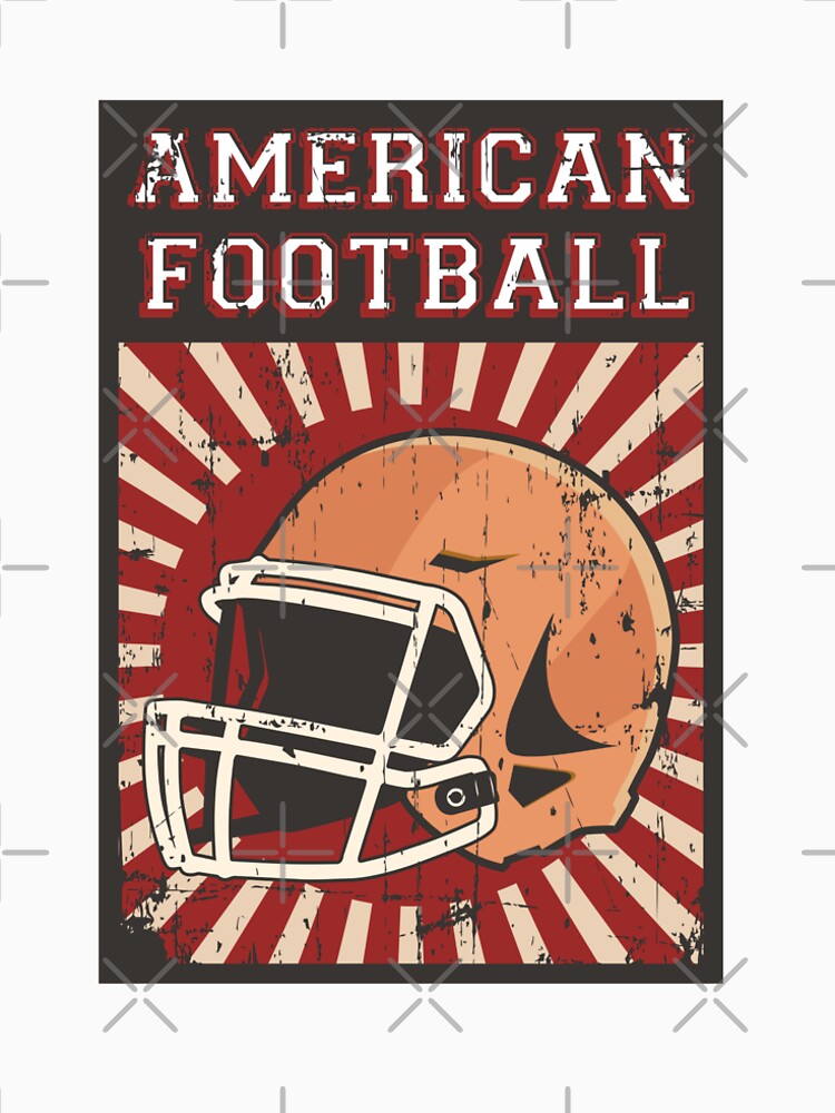 American Football Helmet Poster red by OikieToikie