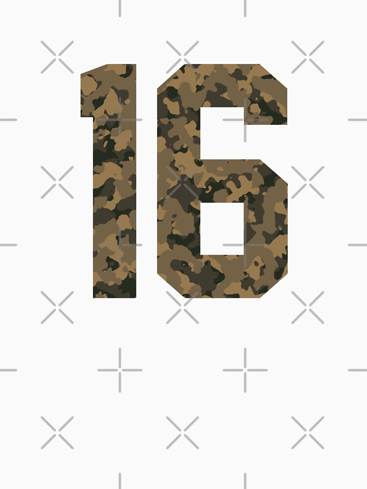 Army Camouflage Number 16 - Sports Numbers by NECHSTORE