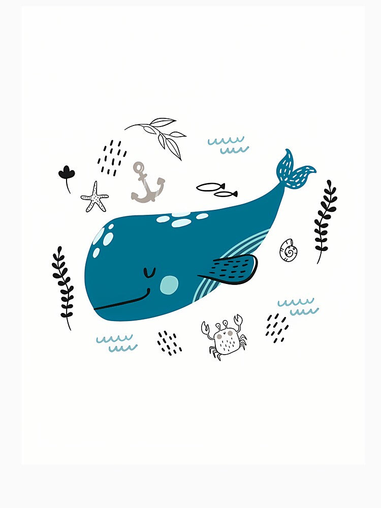 Hand Drawn Whale by HelloWorldRei