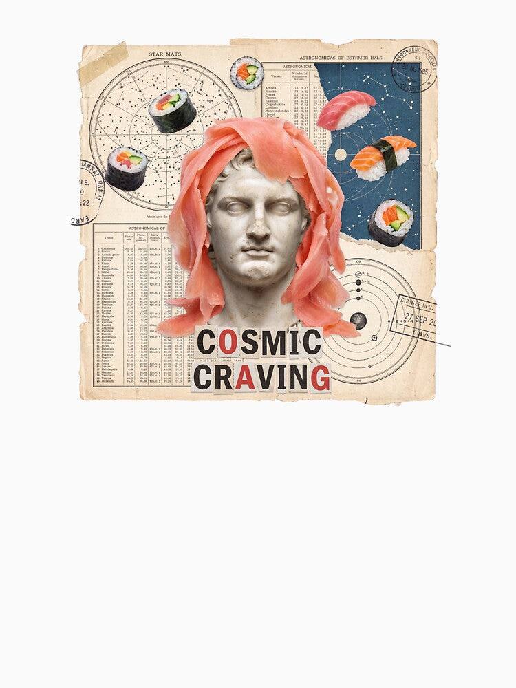 Sushi Addiction Retro Collage | Japanese Food Lover Vintage Pop Art by OzzFrequency