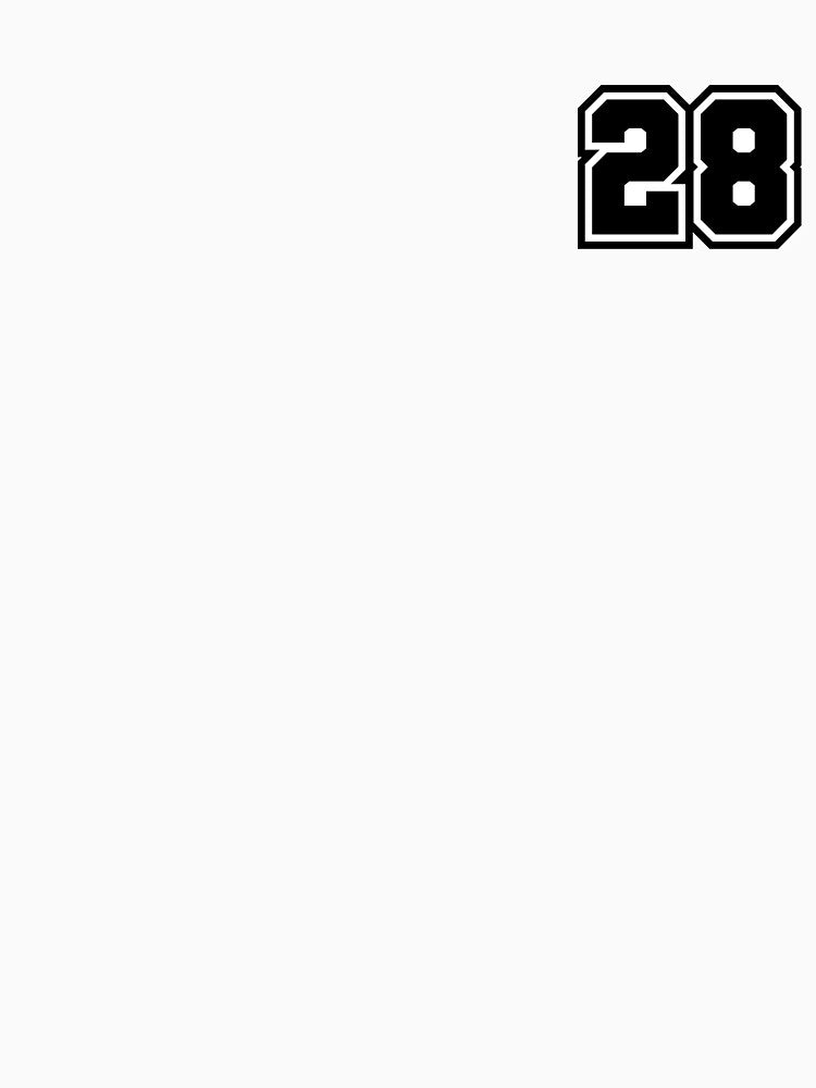 28 Number - Classic Minimalist Digit by stickerorange