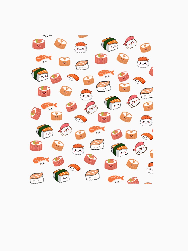 Kawaii Sushi Pattern – Cute Japanese Food Illustration by RanoStore