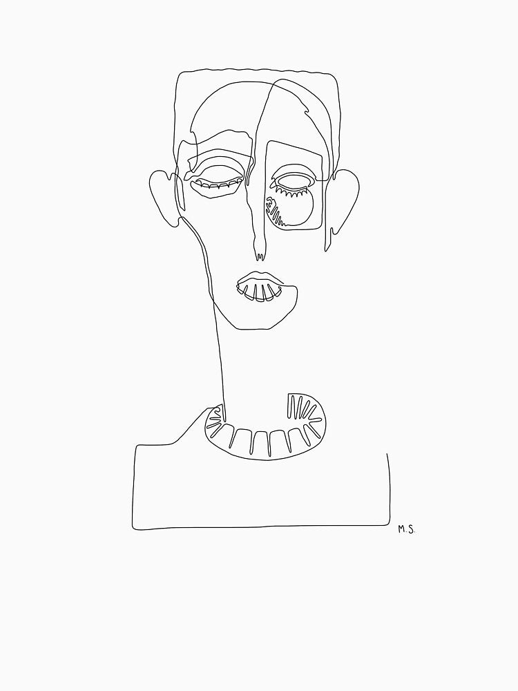 One Line Abstract Face by skapyakmeghan