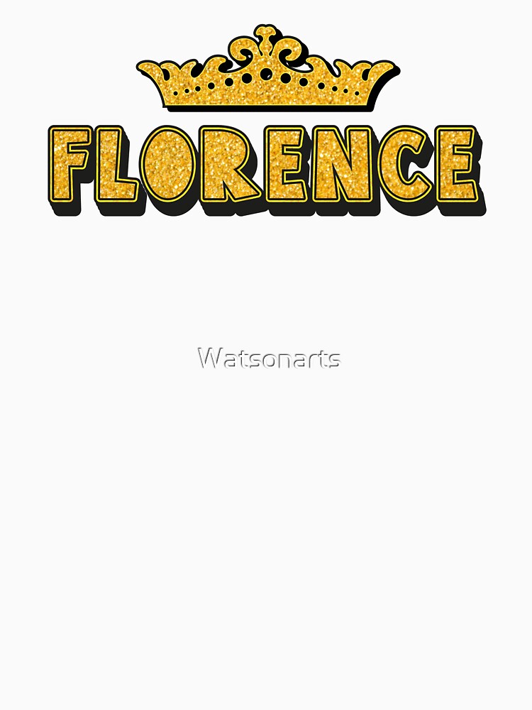 Florence Personalized Funny Custom Name Crown Design by Watsonarts