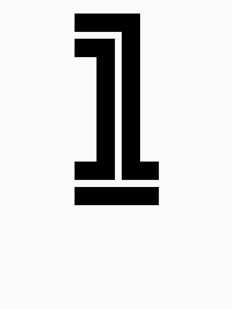 No. 1 / Player Number One / Football Player Number 1 (Black) by STUDIO-72