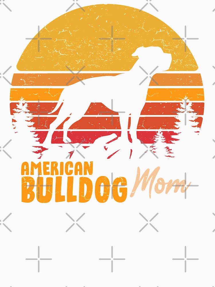 American Bulldog Dog Mom Vintage Retro by rafaeltto