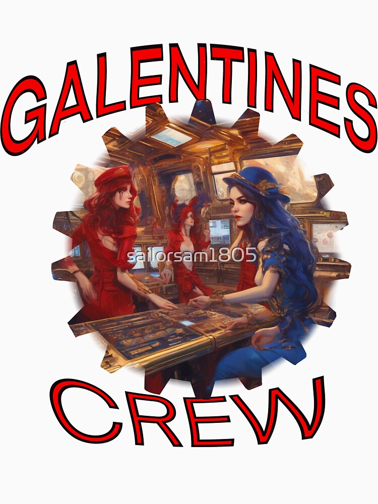 Valentines crew on submarine on Galentines day and Galentines party, gift idea for Galentines day by sailorsam1805