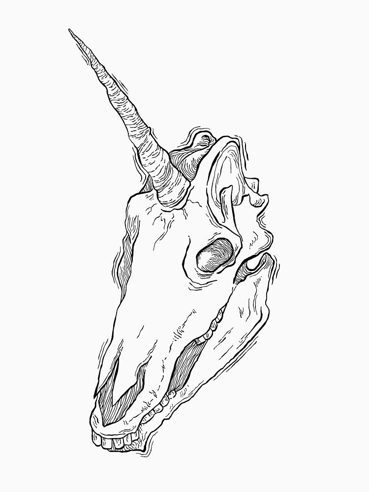 Unicorn Skull by Inscapia