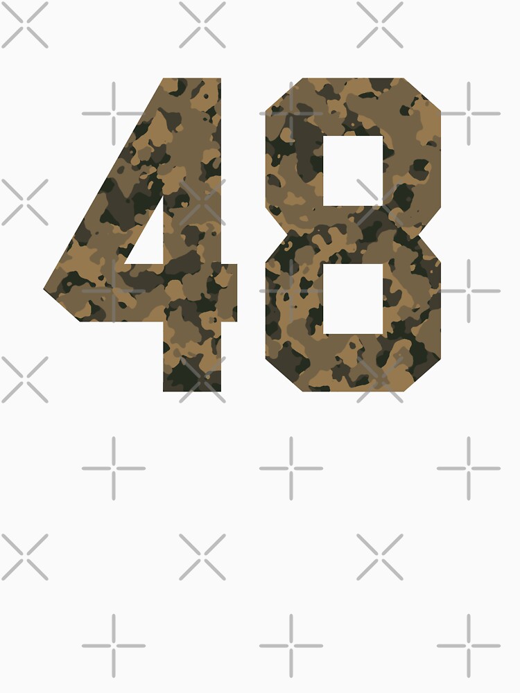 Army Camouflage Number 48 - Sports Numbers by NECHSTORE