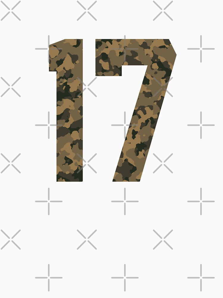 Army Camouflage Number 17 - Sports Numbers by NECHSTORE