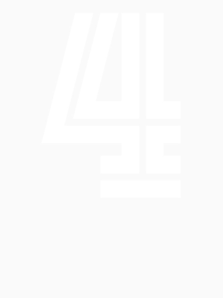 No. 4 / Player Number Four / Football Player Number 4 (White on Black) by STUDIO-72