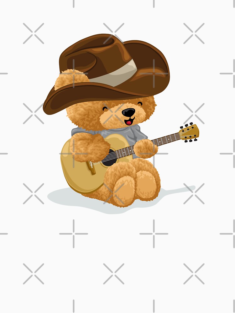 Cowboy Teddy Bear Playing Acoustic Guitar by Bhonard 21