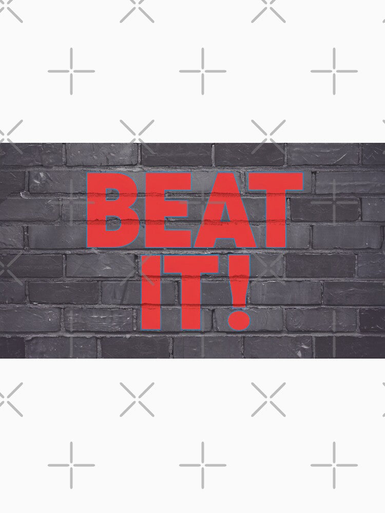 Urban Typography Poster - Red Text on Brick Wall by AnimeShin