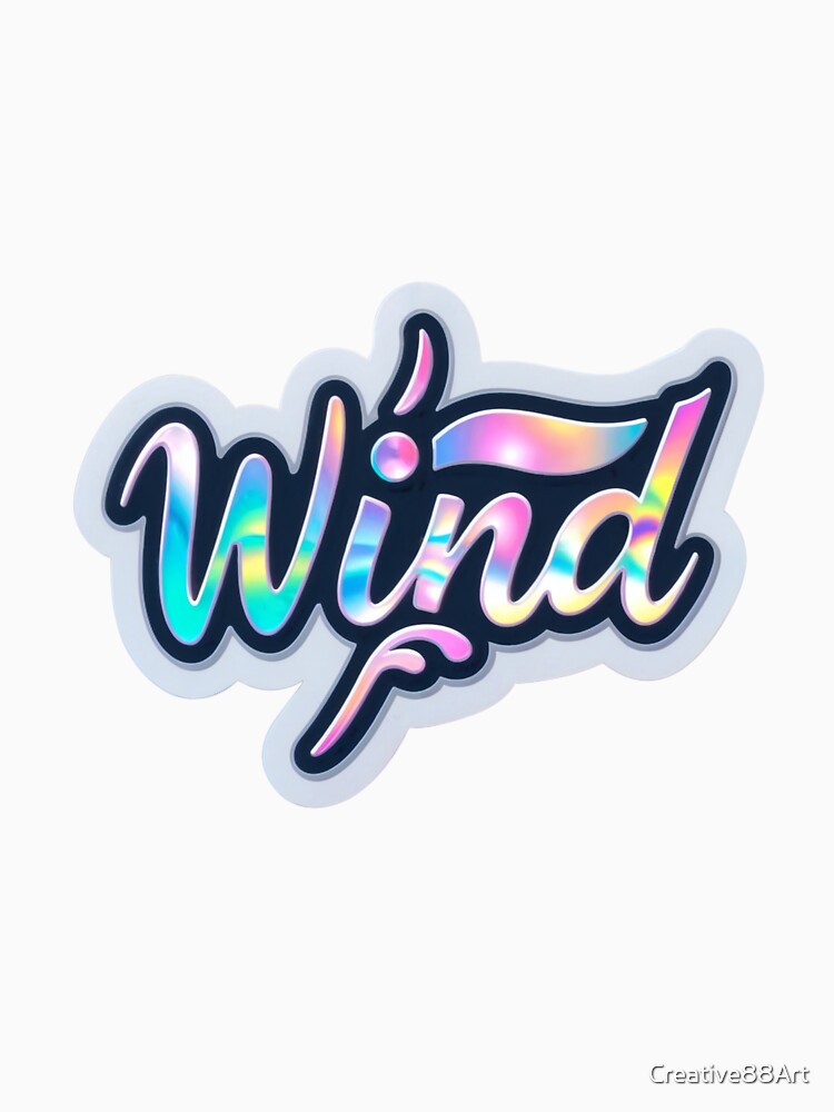 text sticker wind in vibrant palette by Creative88Art