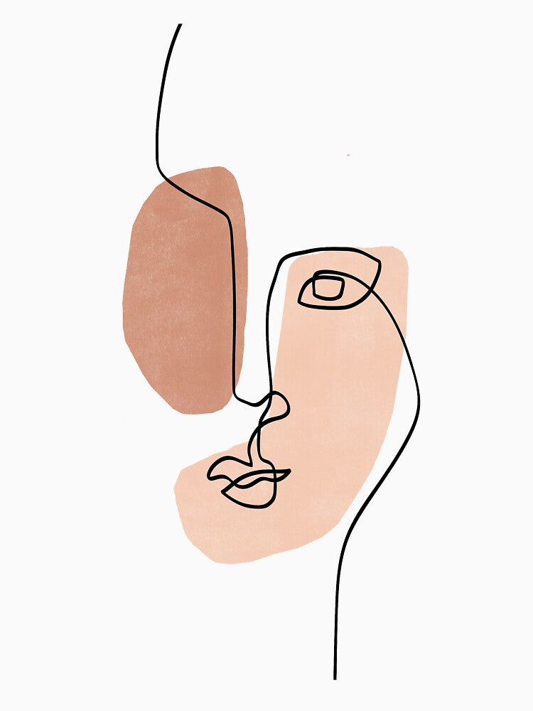 Abstract Face III - Line Art by TheRedFinch
