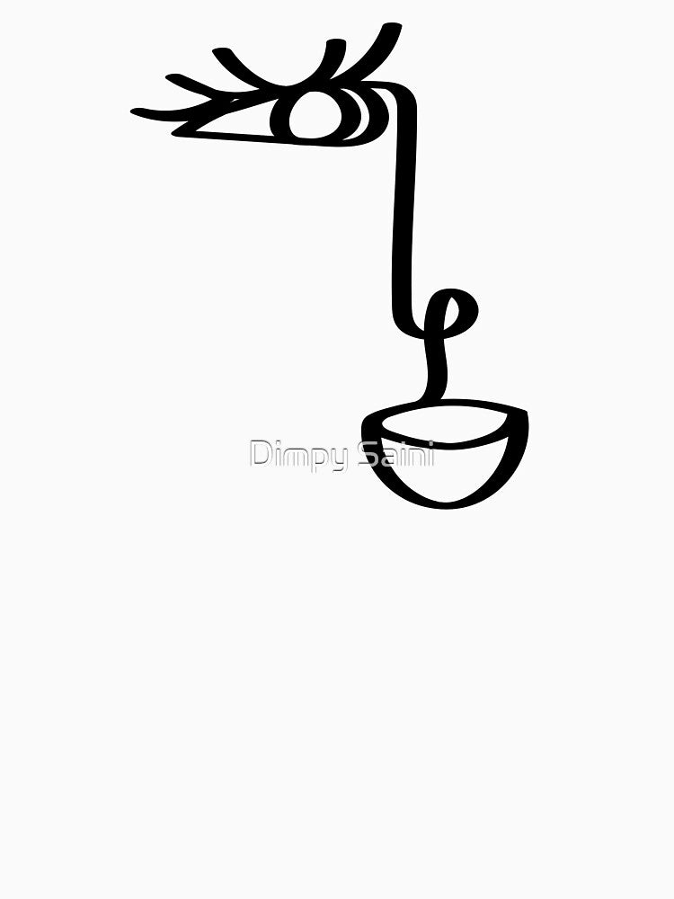 Abstract face, one line drawing,Abstract by Dimpy Saini