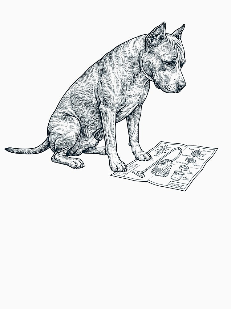 American Staffordshire Terrier Vacuum Dog Mom Dad Lover by DoodleTortle