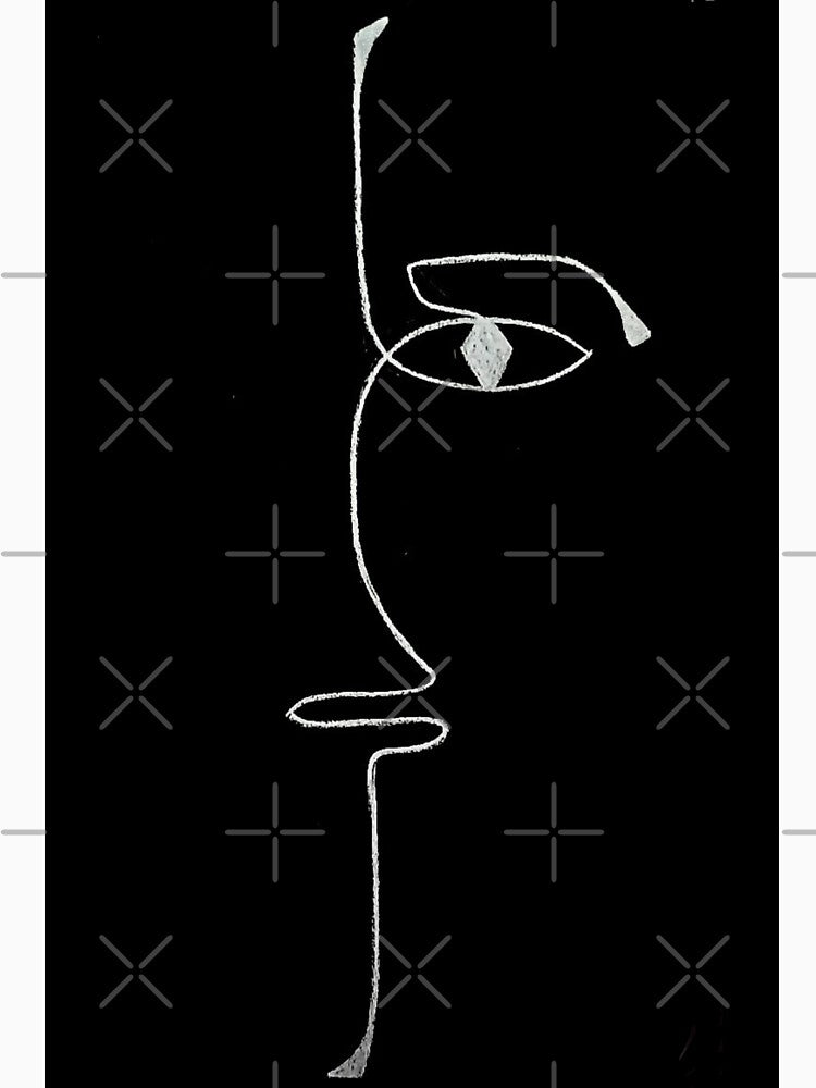 face line art | simple man face by thissmarwa