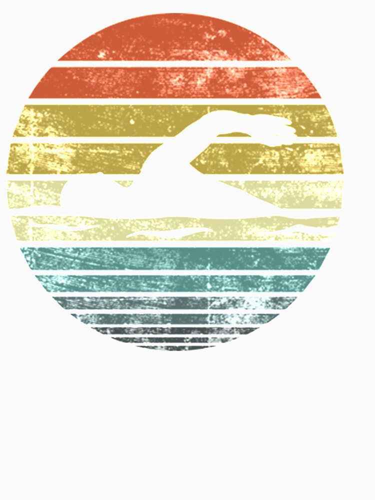 Swimmer Retro Vintage Sunset by SpiniHouse
