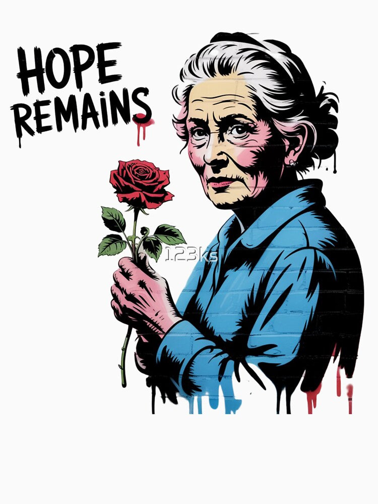 Banksy Style Graffiti - Hope remains by 123ks