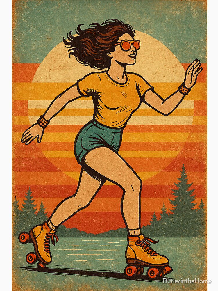 Retro Roller Girl – 70s Skate Vibes by Butler in the Home