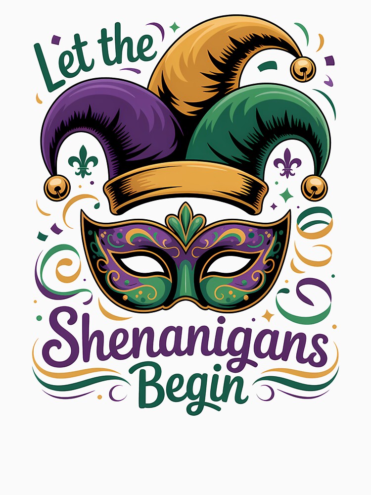 Let the Shenanigans Begin Carnival Masquerade Mask Theme by LiviuGligoros