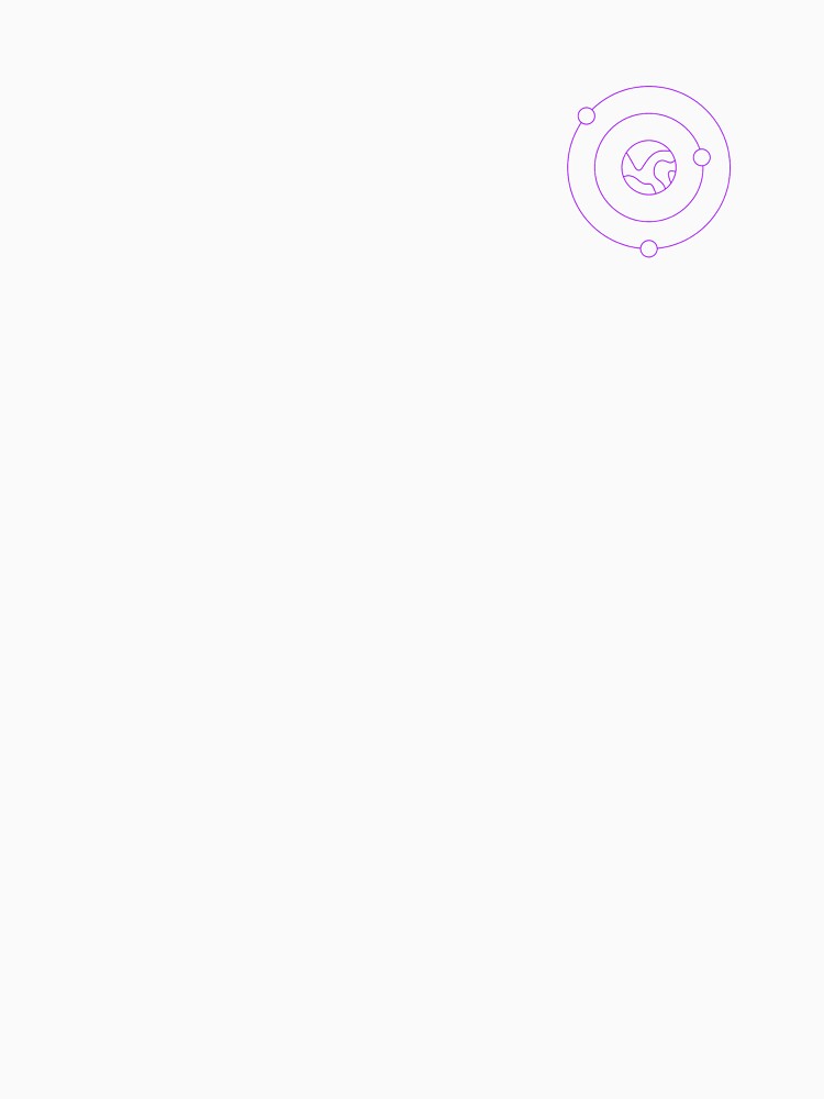 PLANET WITH MOONS (BRIGHT PURPLE) by Top10Designs