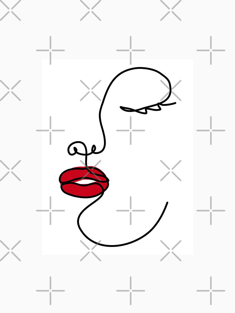 Woman with Red Lips by BUNDLEofNERVES