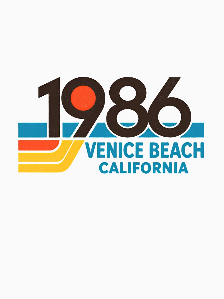 1986 Venice Beach California: Vintage Retro 80s Sunset Graphic by Colorful-Garden